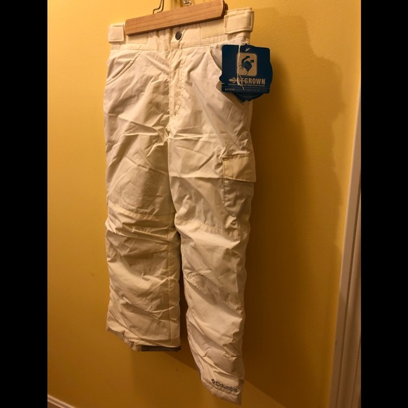 Columbia Nwt Girls Cream Snow Pants 
